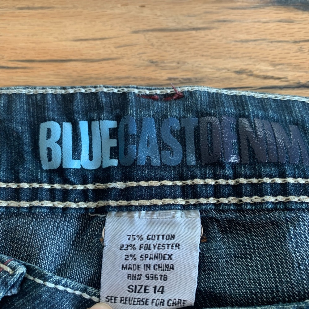 Blue Cast Denim Jeans‎ Blue Straight Leg Mid Rise Women’s 14 Preloved - Picture 2 of 9